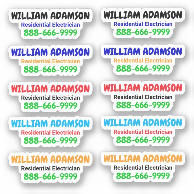 Adesivo 10pcs - Promocional Eletroncos de Chamada (Frente)