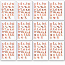 Adesivo 12pcs American Sign Language Alphabet Board, Asl