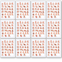 Adesivo 12pcs Placa de Alfabeto de Língua de Sinais Americ