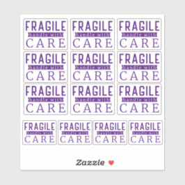 Adesivo 13 Manipulação Frágil Roxa Com Pequenas Empresas C