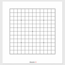 13x13 Goban - 14 x 14" personalizável transparente