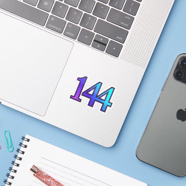 Adesivo 144 Angel Number Confirmation (Notebook com iPhone)