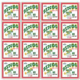 Adesivo 14 x 14 Bingo