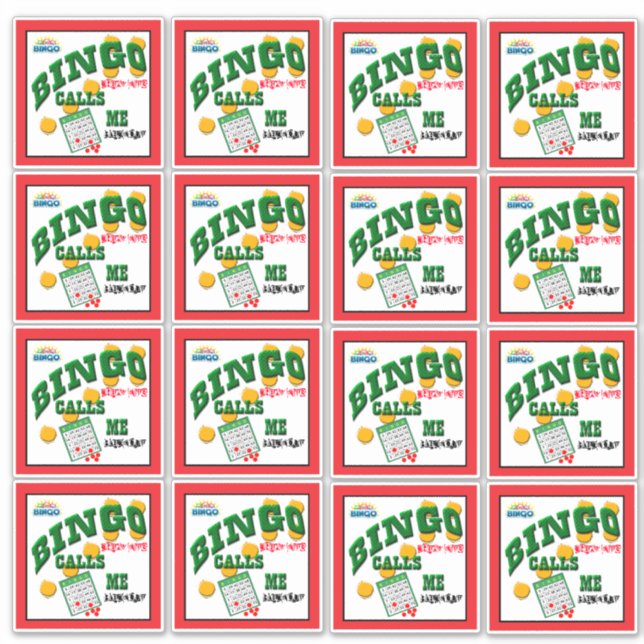 Adesivo 14 x 14 Bingo (Frente)