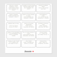 15 Endereço do Convidado de Casamento Individual S