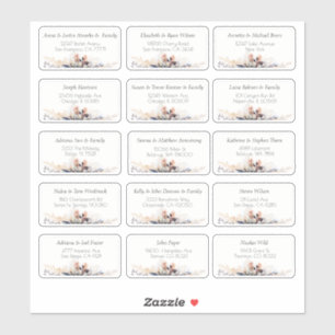 Adesivo 15 Rua de Endereço de Convidado de Casamento Indiv