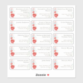 Adesivo 15 Vinheta de Endereços de Nome de Convidado de Ca