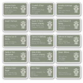 Adesivo 15 Vinheta de Endereços de Nome de Convidado de Ca