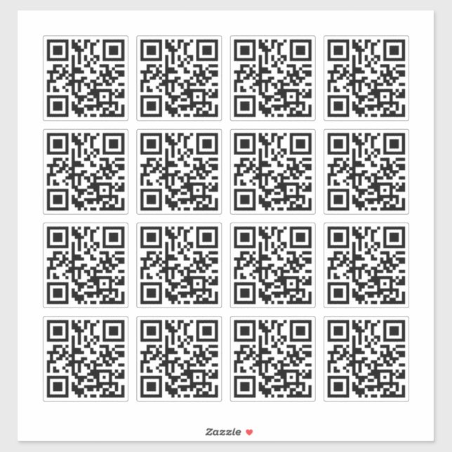 Adesivo 16 Código QR personalizado fácil de fazer (Folha)