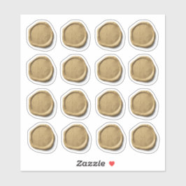 Adesivo 16 Envelope de Casamento Faux Dourado Cera Seal