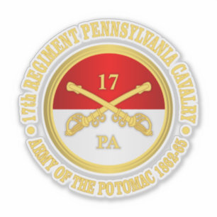 Adesivo 17ª Cavalaria da Pensilvânia