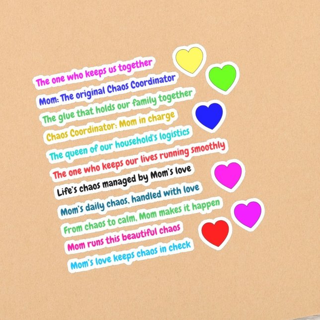 Adesivo 17 PCS - Autoadesivos Coordenadores de Caos para M (funny Chaos Coordinator stickers)