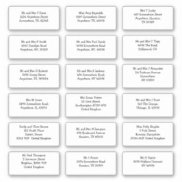 Adesivo 18 Endereço Informal de Nome de Convidado