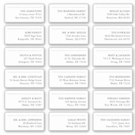 Adesivo 18 Guardar O Vinheta De Endereços De Entrega