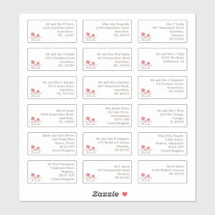 Adesivo 18 Nome de Convidado de Casamento Individual Ender