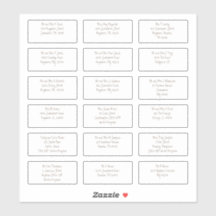 18 Nome de Convidado Individual Endereça Castanho 