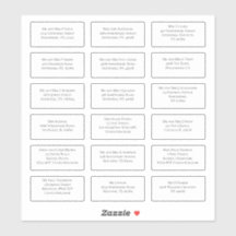 18 Nome do Convidado de Casamento Individual Ender