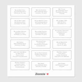 Adesivo 18 Nome do Convidado de Casamento Individual Ender