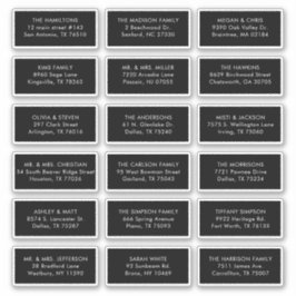 Adesivo 18 Nome do Destinatário do Convidado Preto Endereç