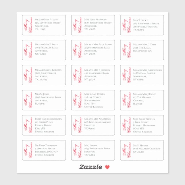 Adesivo 18 Nome do Destinatário Endereço Manuscrito para F (Folha)