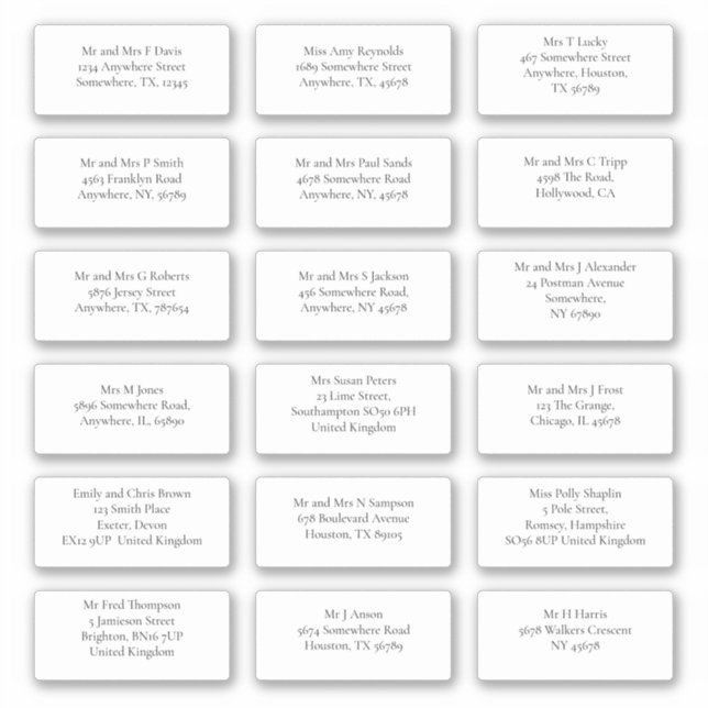 Adesivo 18 Nome do Destinatário Individual Endereço de Ent (Frente)