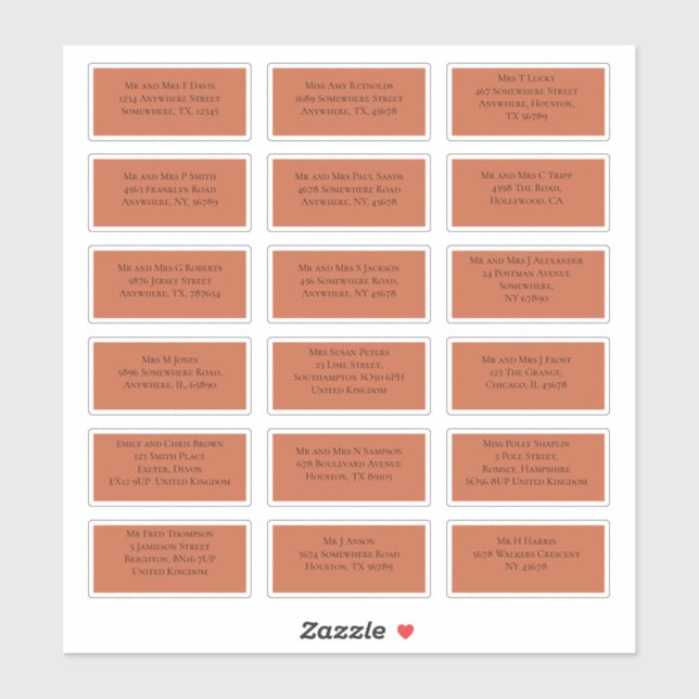 Adesivo 18 Nome do Destinatário Individual Endereço Terrac (Folha)