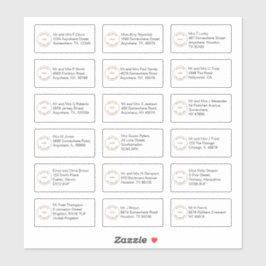 Adesivo 18 Nomes de Destinatário Diferentes Endereça Logot