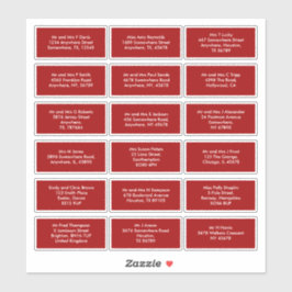 Adesivo 18 Nomes de Destinatário Individuais Endereços Ver