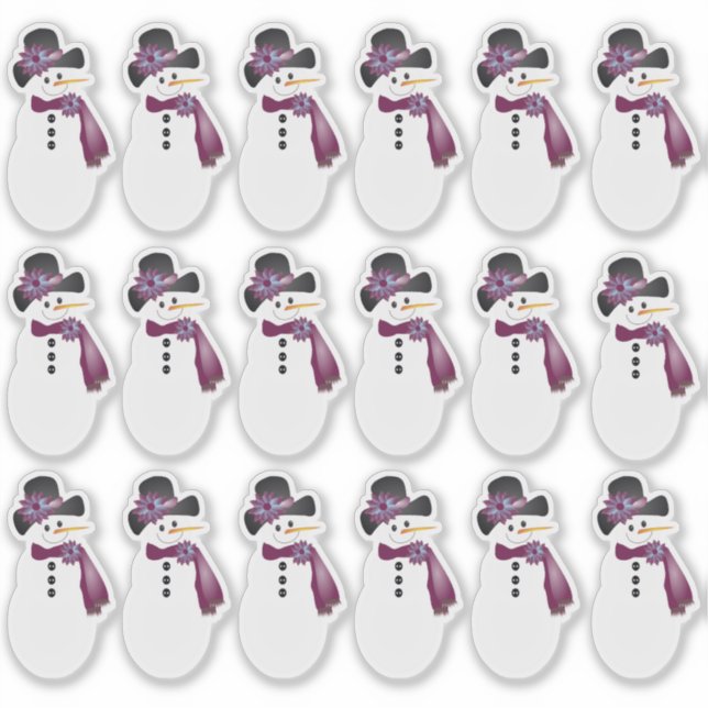 Adesivo 18 Whimsical Snowman (Frente)