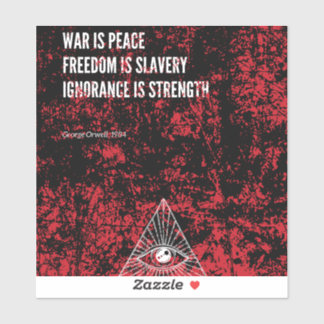 Adesivo 1984 George Orwell War is Peace