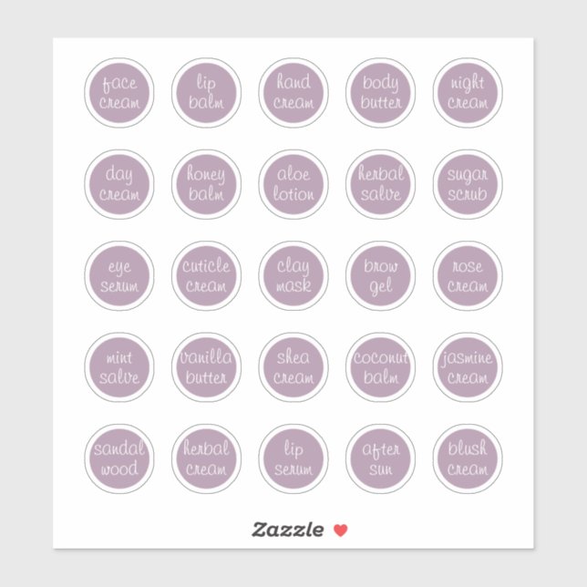 Adesivo 1,14" Frasco Cosmético Mini Personalizável Lavanda (Folha)