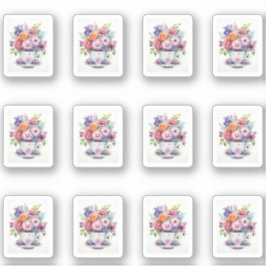 Adesivo 1 taça de flores