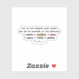 Adesivo 1 Timothy 4:12