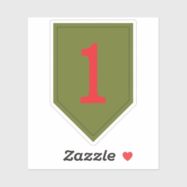 Adesivo 1rua Divisão de Infantaria dos EUA O Sistema Verme (Folha)