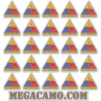 Adesivo 1rua US Armored Division Old Ironsides patch x25