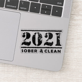 Adesivo 2021 Sober & Clean Recovery Sobriety Incenagement