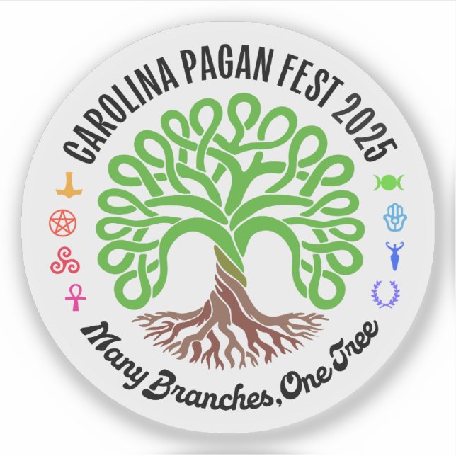 Adesivo 2025 Carolina Pagan Fest Sticker Transparente (Frente)