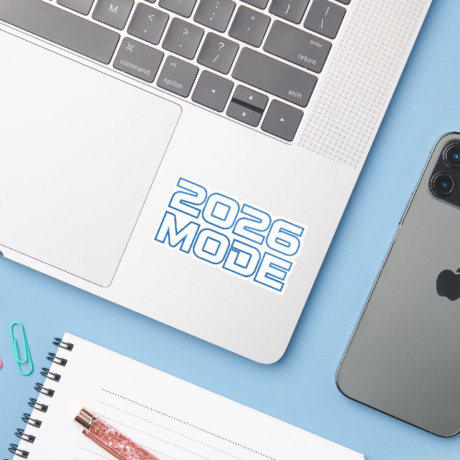Adesivo 2026 Mode Futuristic Neon Sticker (Notebook com iPhone)