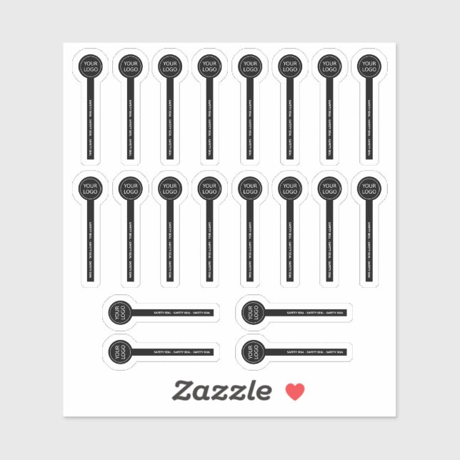 Adesivo 20 Fechos De Segurança De Lip Transparentes (Folha)