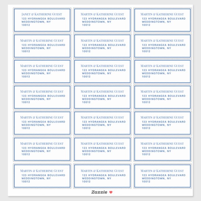 Adesivo 21 Modelo de endereço convidado cada 1,75 x 4,25 p (Folha)