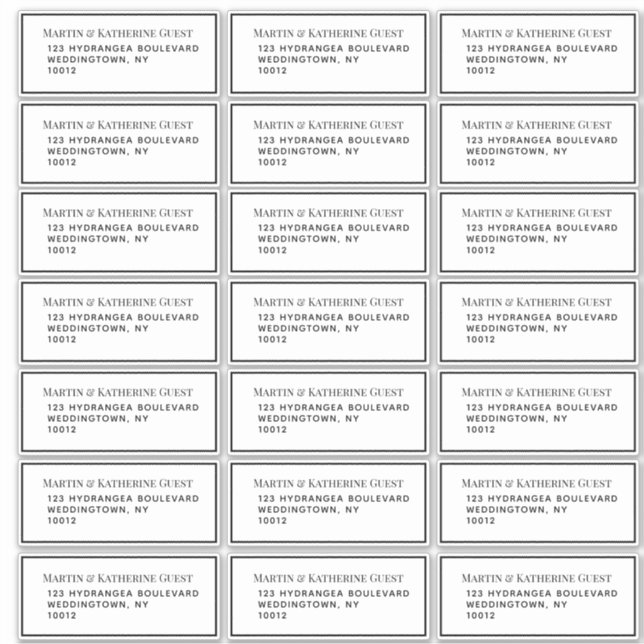 Adesivo 21 Modelo de endereço convidado cada 1,75 x 4,25 p (Frente)