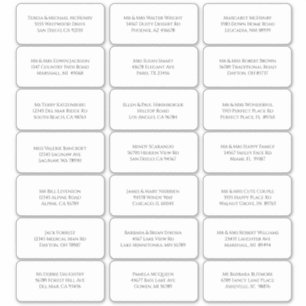 Adesivo 21 Nomes de Convidados Individuais Minimalistas Mo