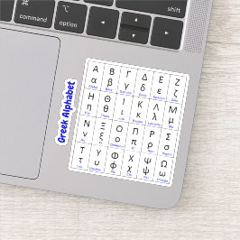 Adesivo 24 Letras Grécias | Alfabeto Grego