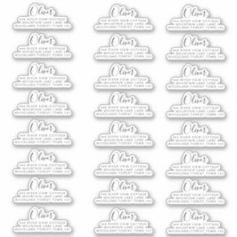 Adesivo 24 x Retornar Endereço Clássico Assinatura Preta B