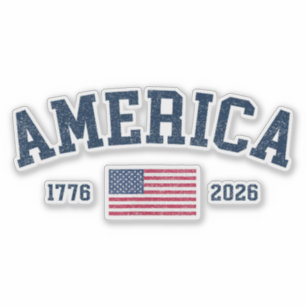 Adesivo 250 Anos Bandeira América EUA 4 de Julho 2026