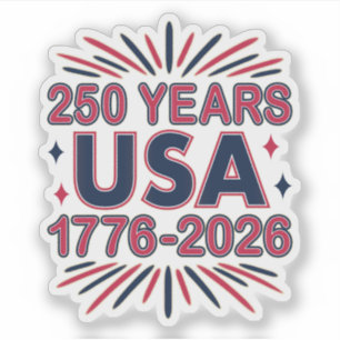 Adesivo 250 Anos EUA   1776-2026 Semiquincentenário