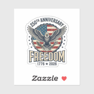 Adesivo 250th Anniversary Freedom Eagle Patriotic Vintage 