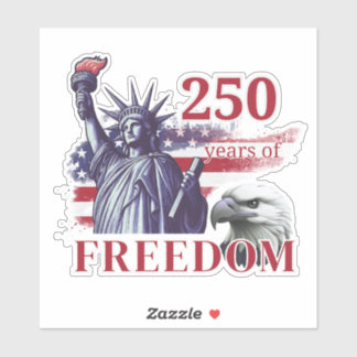 Adesivo 250th Anniversary USA Flag Liberty Eagle Freedom