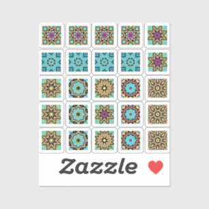 Adesivo 25 Folha de Azulejo de Mosaico 1