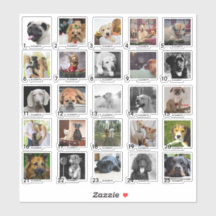 Adesivo 25 NOME DE FOTOS DE CALENDÁRIO DE ADVENTE Persona